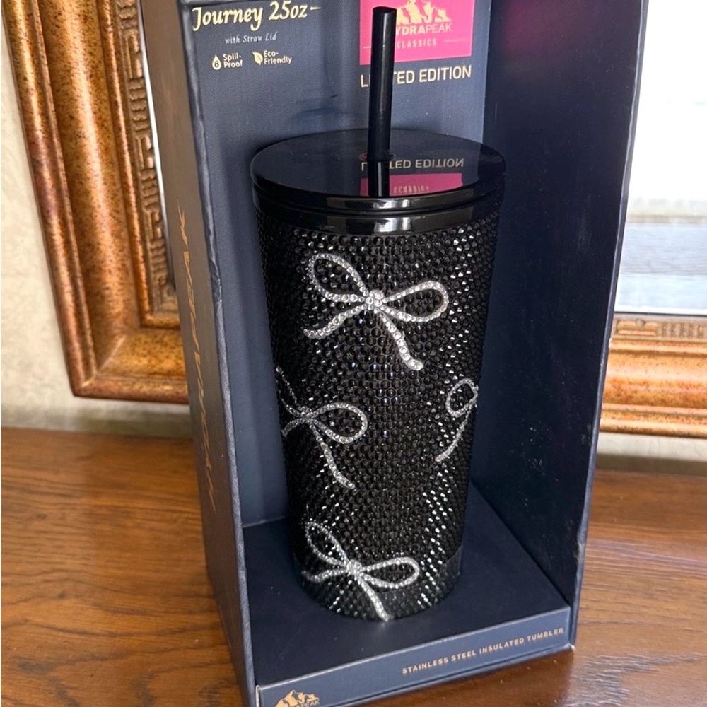 Hydrapeak Limited Edition Black Stainless Steel Insulated rhinestone Tumbler. - Picture 2 of 11